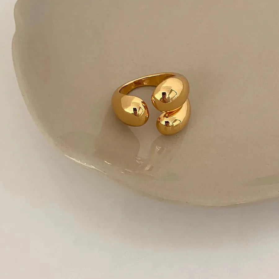 Thick Dome Geometric Ring Gold Silver Plated for Men Women Fashion Jewelry