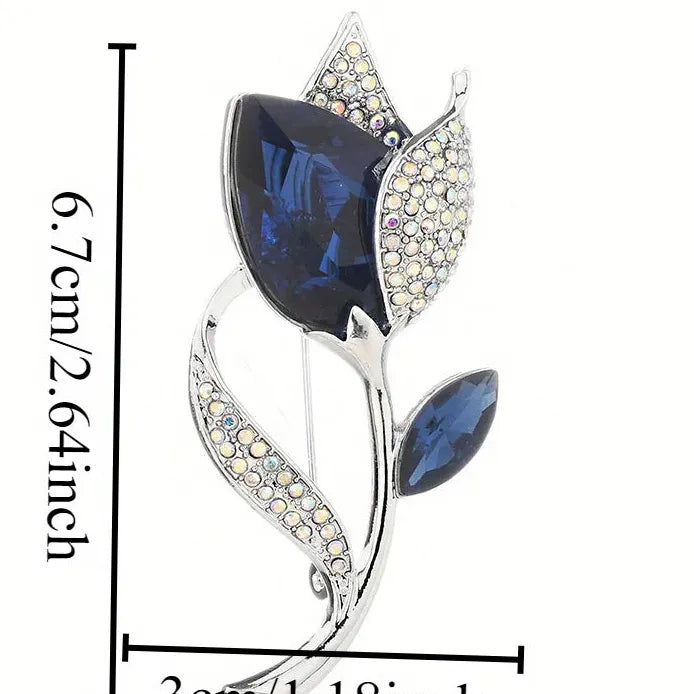 Classic Floral Brooch Wedding Gift Accessory for Men & Women