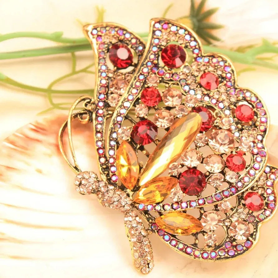 Classic Butterfly Insect Brooch Wedding Gift for Women Elegant Style