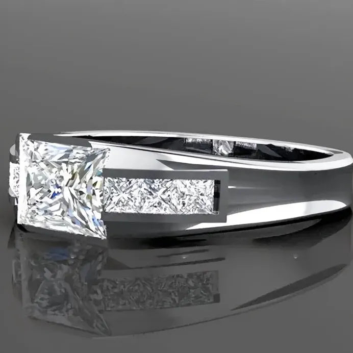 Stylish Cubic Zirconia Wedding Band Ring for Women Party Engagement