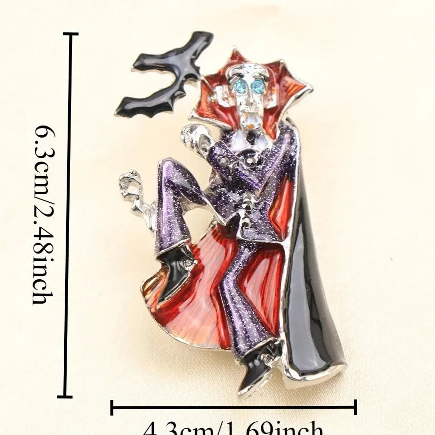 Halloween Dr. Vampire Brooch Pin Party Favors for Men & Women