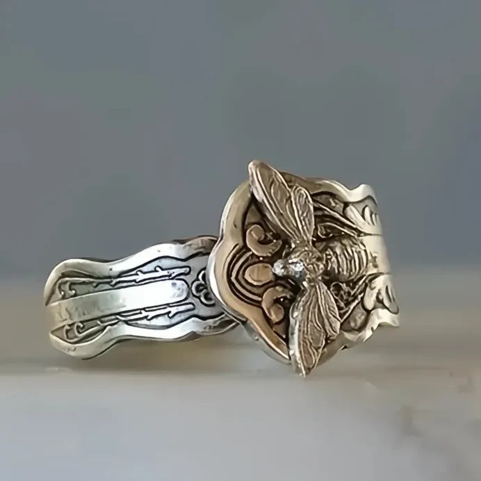 Vintage Bee Metal Rings for Women Girls Stylish Daily Wear Party Jewelry