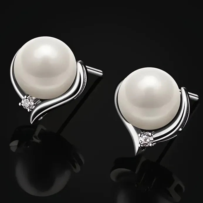 Elegant Imitation Pearl Stud Earrings for Women Wedding Jewelry Chic Design