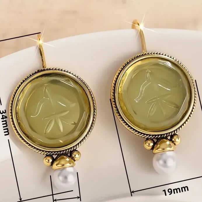 Elegant Gold Simulated Pearl Drop Earrings for Women Stylish Jewelry