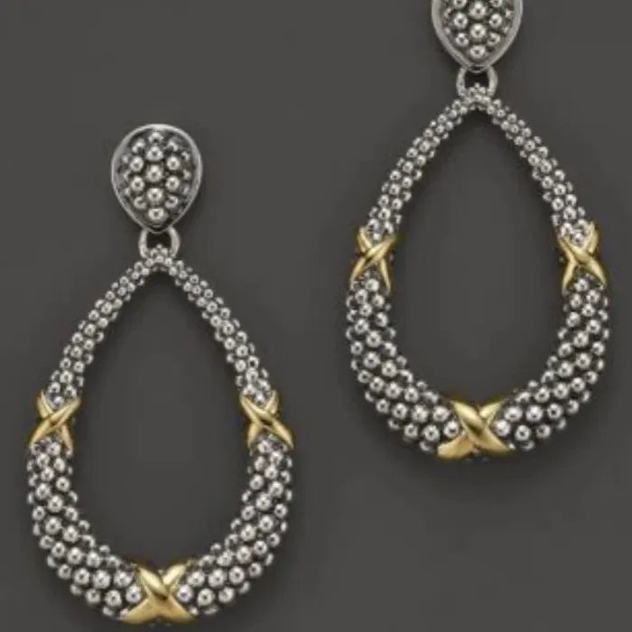 Retro Fashion Oval Drop Earrings for Women Zinc Alloy Geometric Jewelry Gift