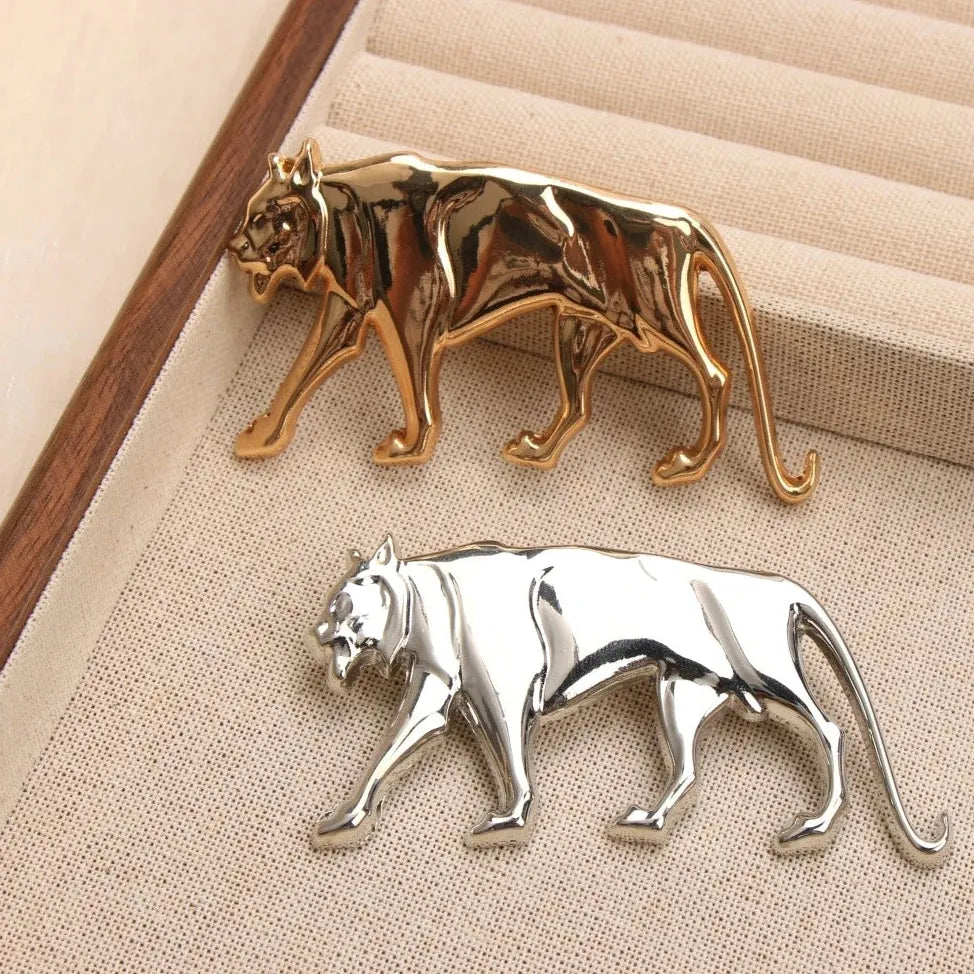 Vintage Classic Tiger Brooch Animal Jewelry for Women and Men