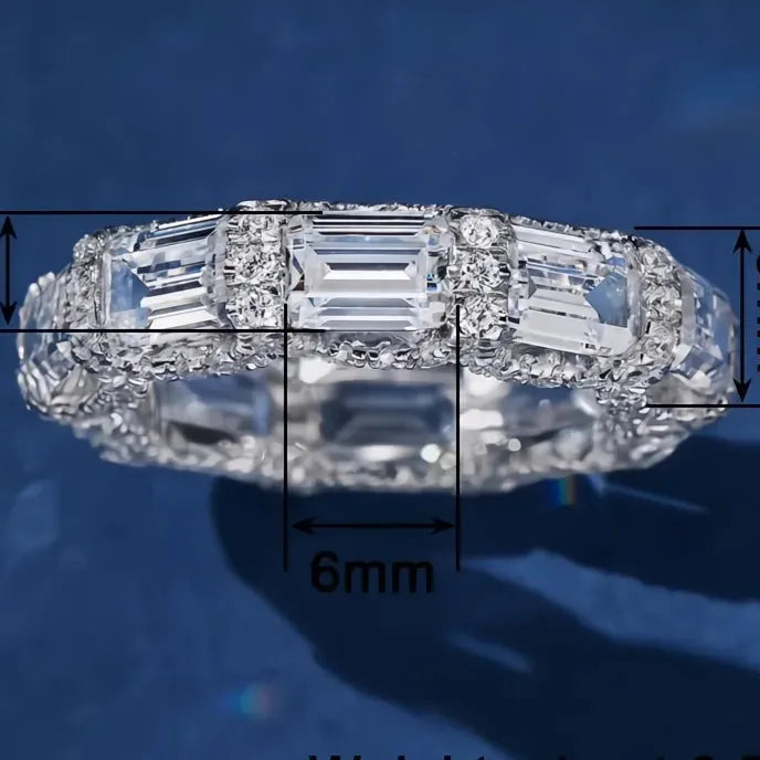 Geometric Women’s Brass Ring CZ Inlaid Wedding Engagement Fashion Jewelry