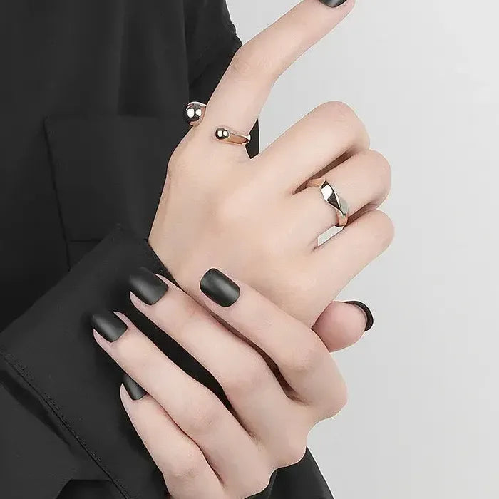 Adjustable Silver Geometric Rings for Women Fashion Jewelry Gifts Trendy