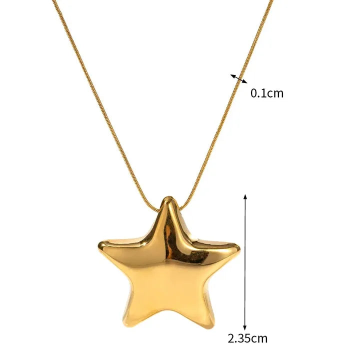 Zinc Alloy Star Zircon Stud Earrings with Bow Pearl Necklace & Bracelet Set