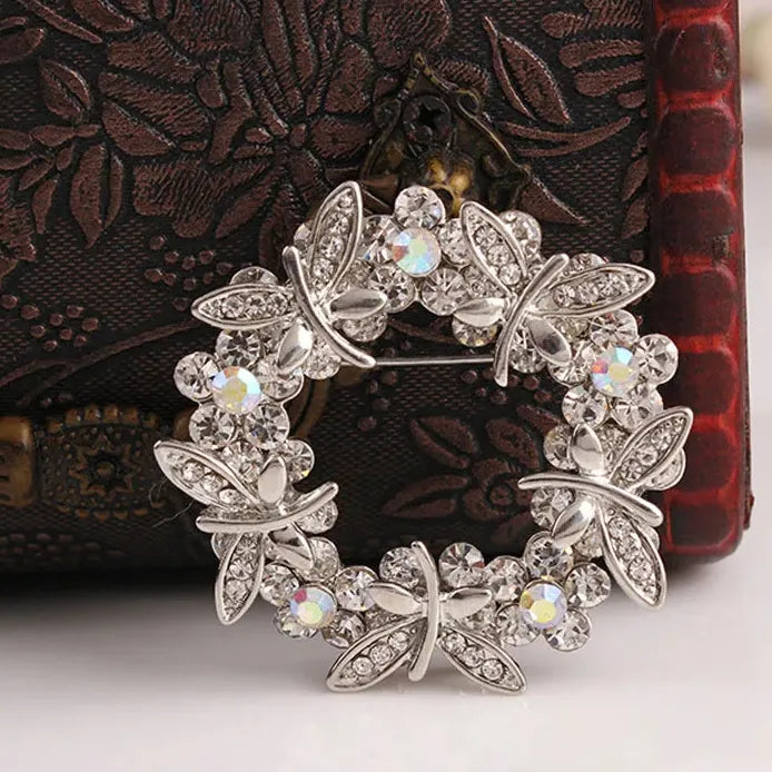 Classic Floral Brooch for Wedding Party Gift Men & Women