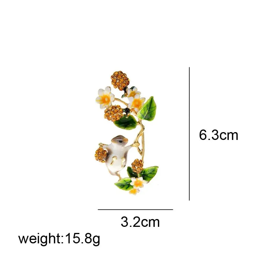 Chipmunk Squirrel Brooch Animal Pin Accessory for Women Stylish Gift