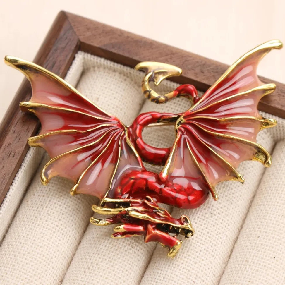 Luxury Dragon Brooch Wedding Gift for Men & Women Classic Style