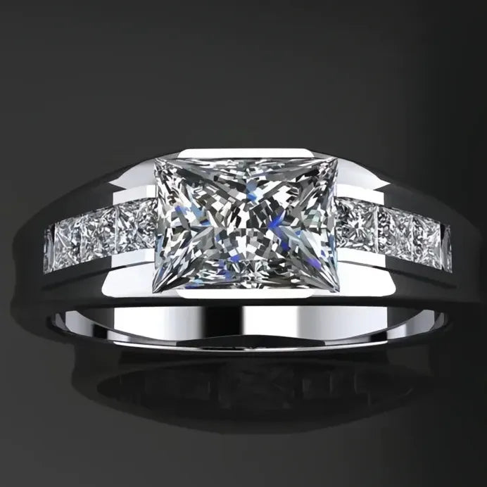 Stylish Cubic Zirconia Wedding Band Ring for Women Party Engagement
