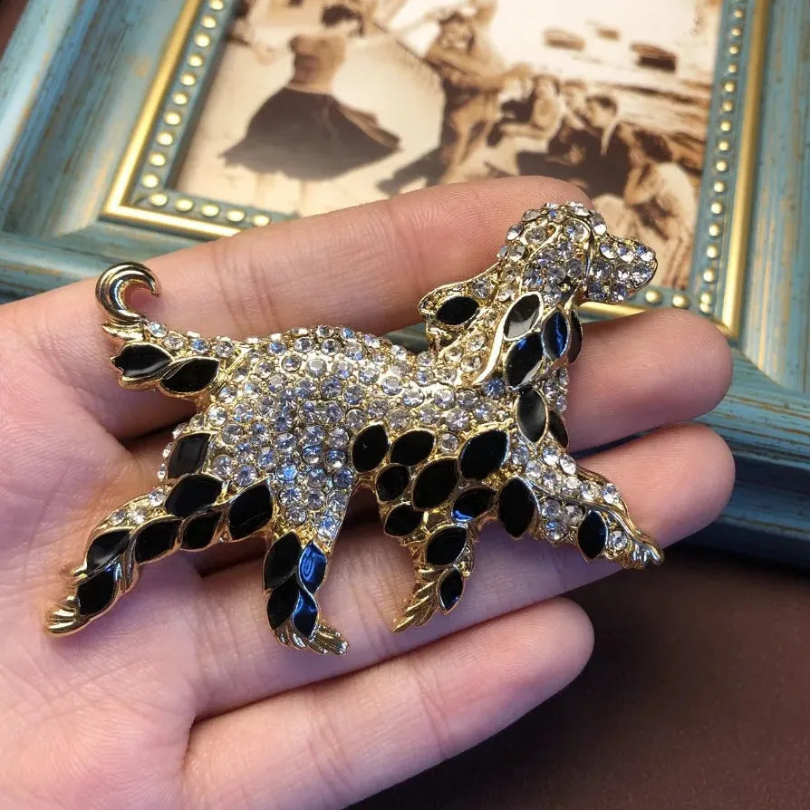 Luxury Classic Poodle Brooch Animal Pin Jewelry Gift for Women