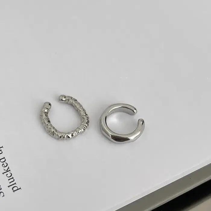 2026 New C Shaped Punk Zinc Alloy Ear Cuff Clip Earrings Women Y2K