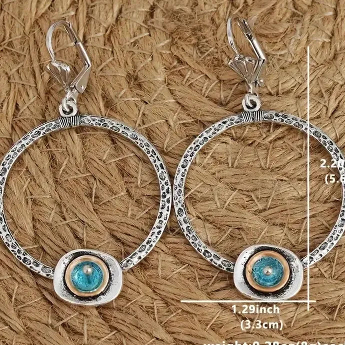 Retro Bohemian Zinc Alloy Drop Earrings for Women Daily Wear Fashion