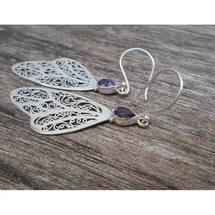 Retro Wing Shaped Earrings Zinc Alloy Ladies Wedding Engagement Jewelry Gift