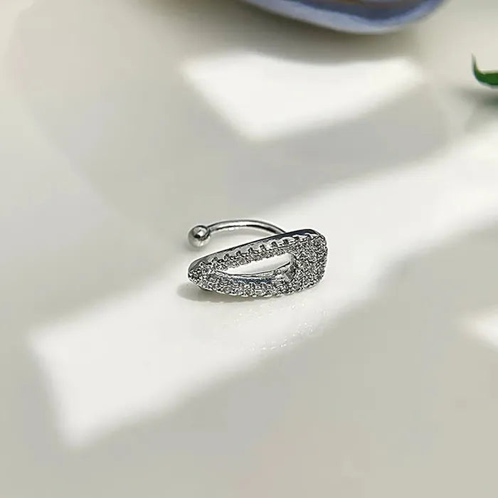 Small Geometric Clip-On Ear Cuff Earrings for Women Zinc Alloy Jewelry