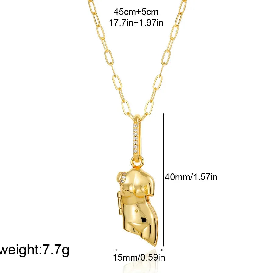 18K Gold Plated Stainless Steel Punk Body Chain Necklace for Women Gift