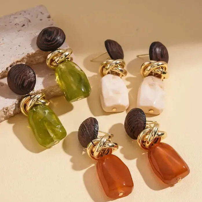Retro Geometric Drop Earrings for Women Lightweight Wedding Jewelry Gifts