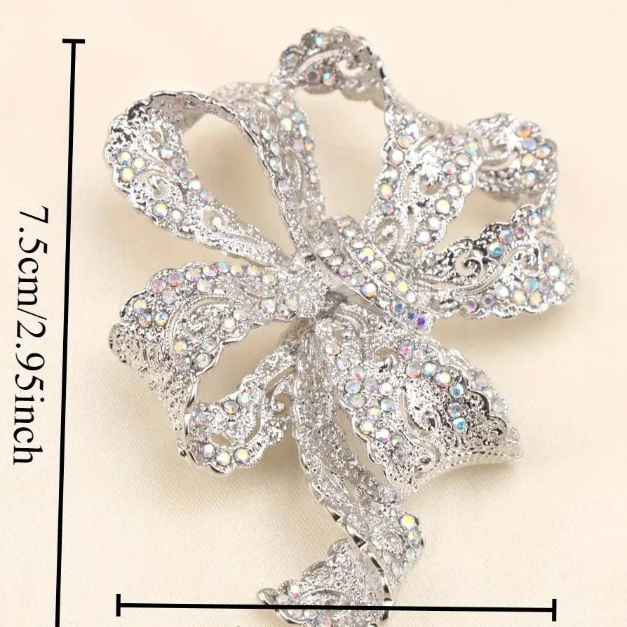Luxury Classic Bow Flower Brooch Pin Gift for Men & Women
