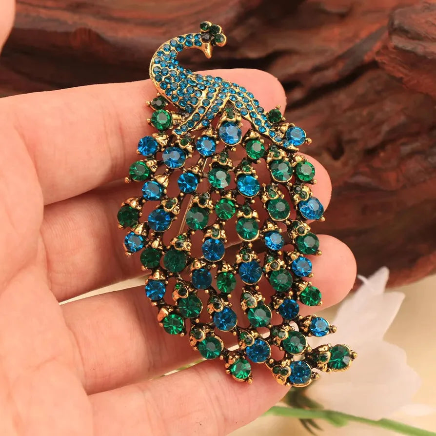 Classic Peacock Phoenix Brooch Wedding Gift for Men and Women