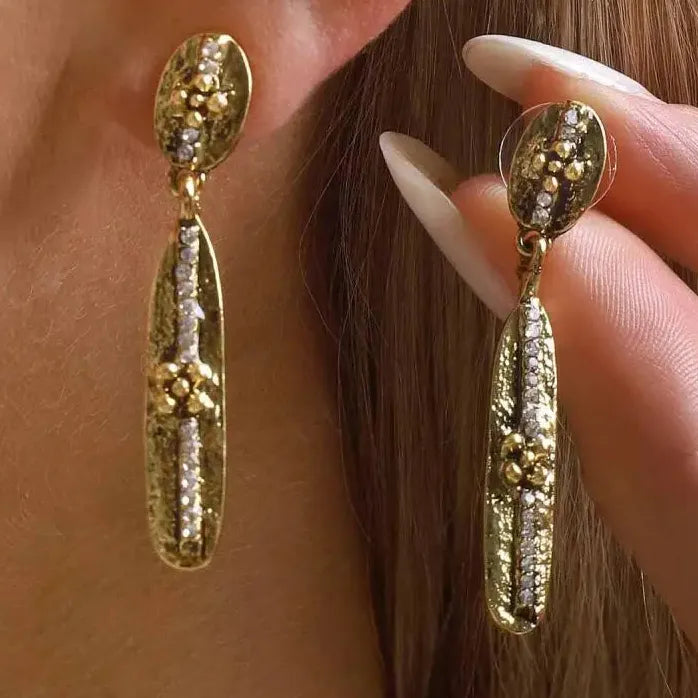 Vintage Geometric Drop Earrings for Women Retro Dangle Fashion Jewelry