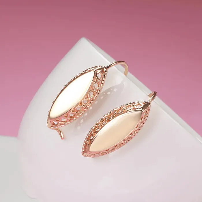 Minimalist Geometric Hollow Lace Drop Earrings Zinc Alloy Ethnic Style Jewelry