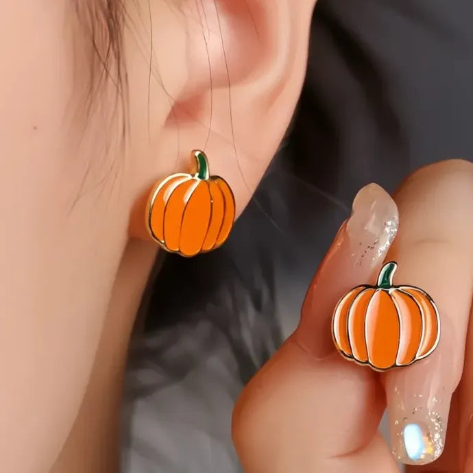 Pink Rose Geometric Stud Earrings with Simulated Pearl Copper Alloy Jewelry