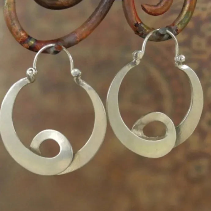 Classic Silver Hoop Earrings for Women Girls Zinc Alloy Fashion Jewelry Gift