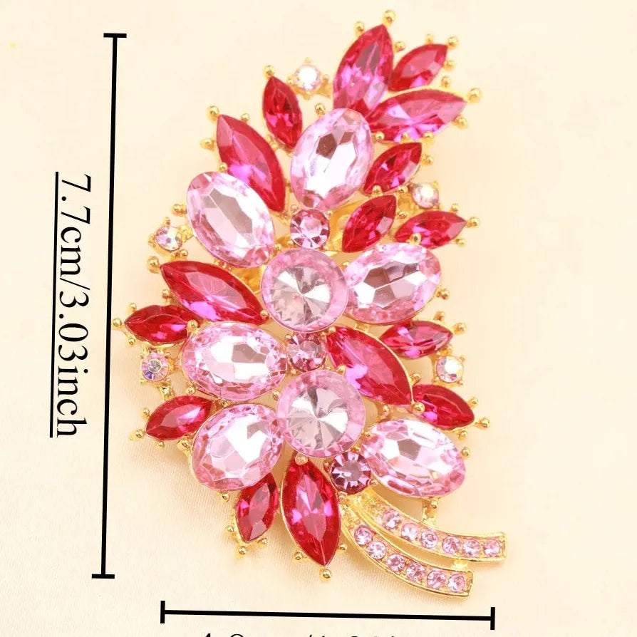 Luxury Floral Brooch Pin Elegant Classic Jewelry Accessory for Women