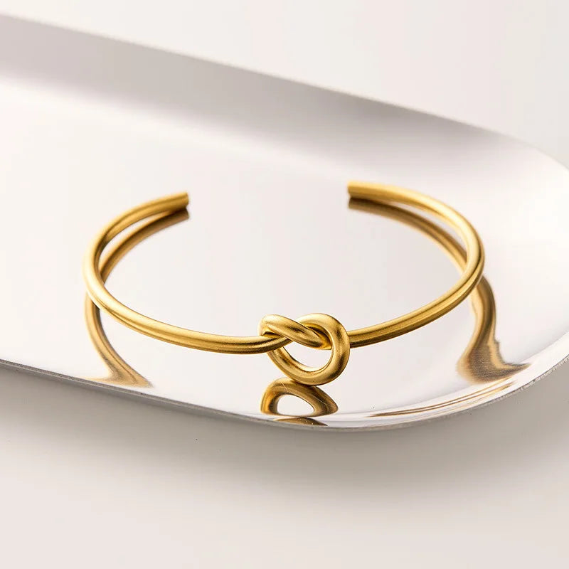 Vintage Stainless Steel Woven Twist Bracelets Bangles for Men Women Jewelry