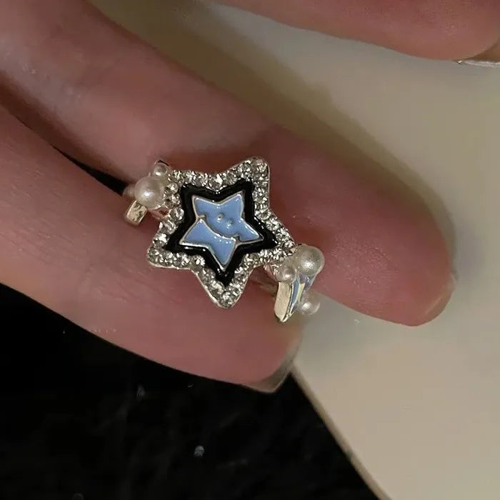 2024 Gothic Star Cocktail Ring Unisex Punk Cross Jewelry Gift