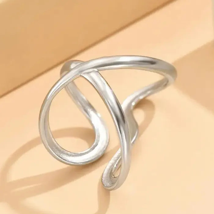 Gold Stainless Steel Geometric Rings for Women Men 2024 Gift Jewelry