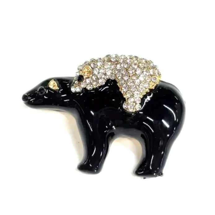 Luxury Classic Bear Brooch Pin Jewelry Gift for Men and Women
