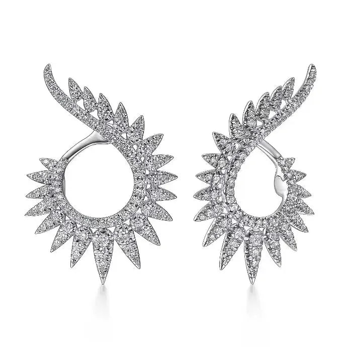 Elegant Star Cubic Zirconia Copper Earrings for Women Party Wedding Jewelry