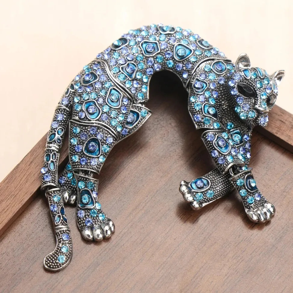 Vintage Leopard-Print Brooch for Men & Women Wedding Gift Accessory