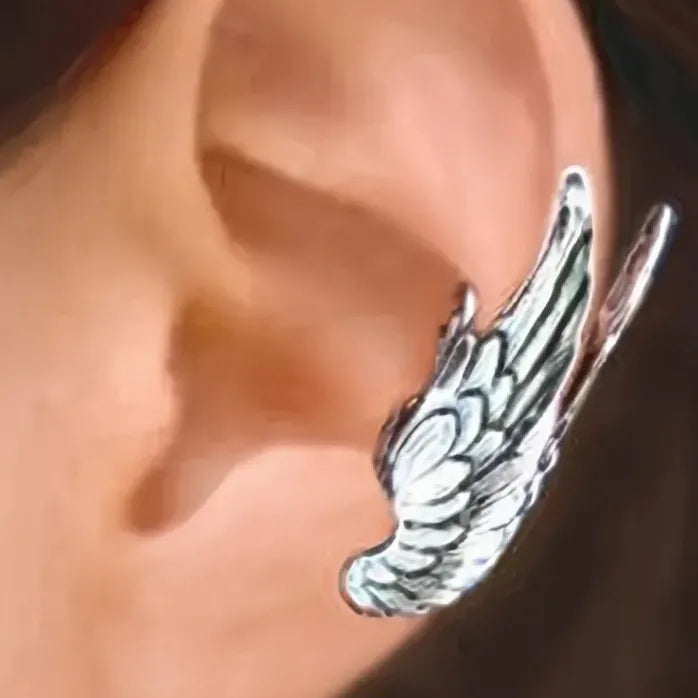Geometric Wing Clip-On Earrings for Women Non-Piercing Brass Cuffs