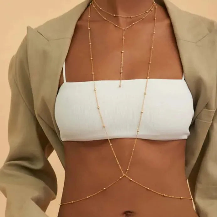 Bohemian Zinc Alloy Animal Pattern Waist Body Chain for Women Beach Wedding Bikini