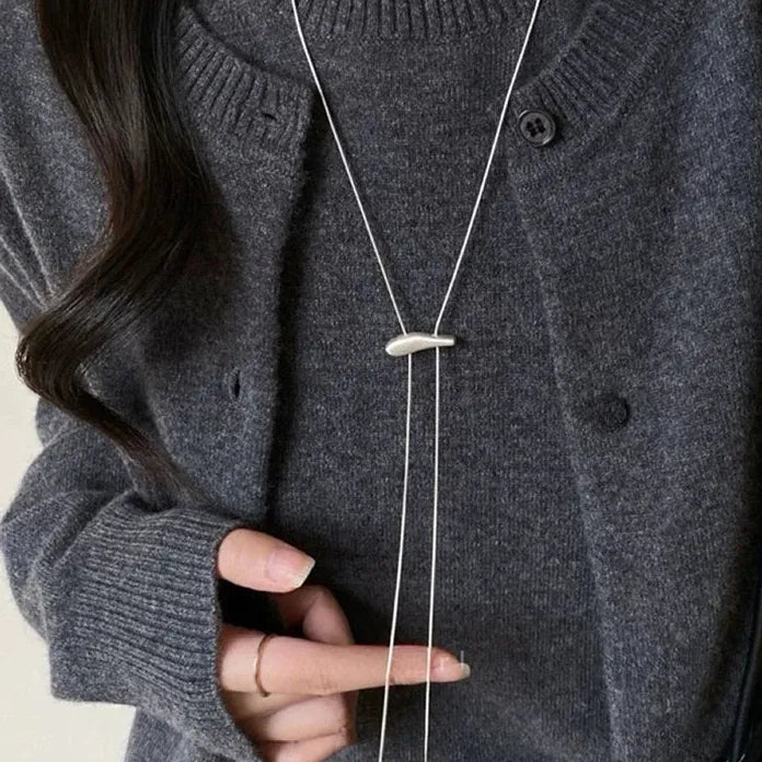 Korean Fashion Long Adjustable Snake Bone Chain Necklace for Women
