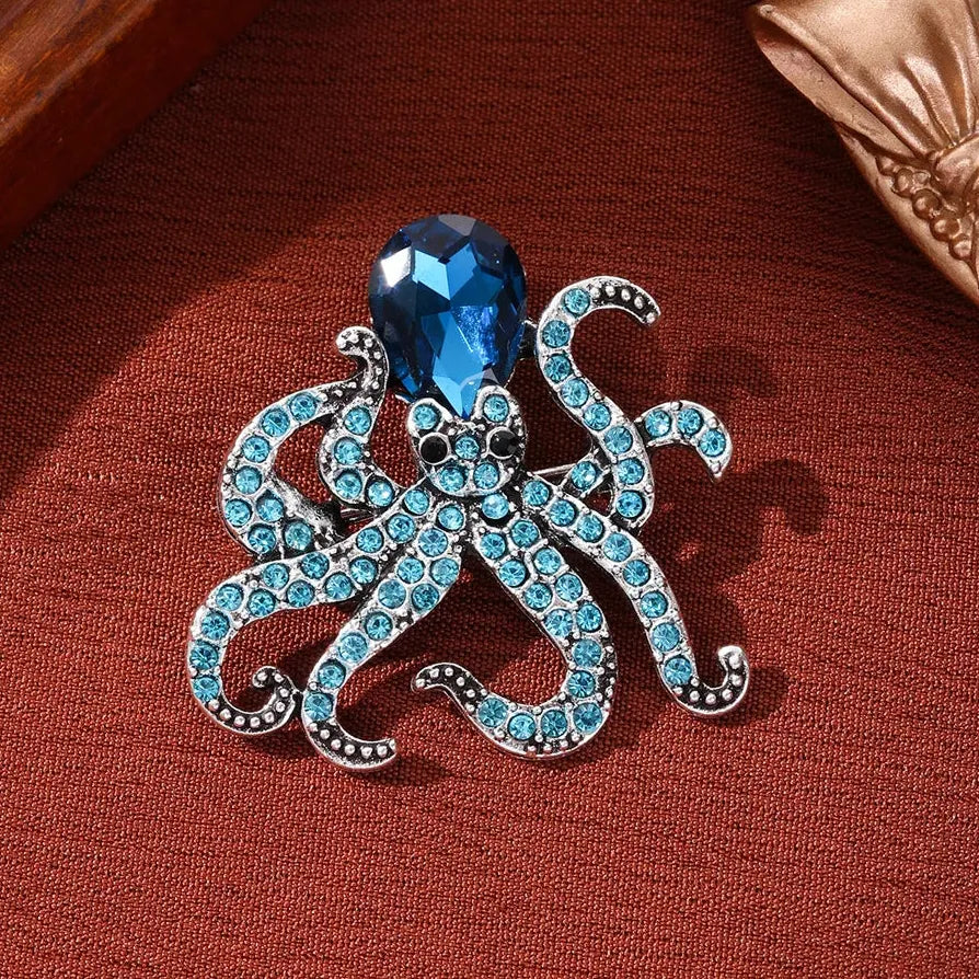 Classic Octopus Brooch Marine Creature Jewelry for Men and Women