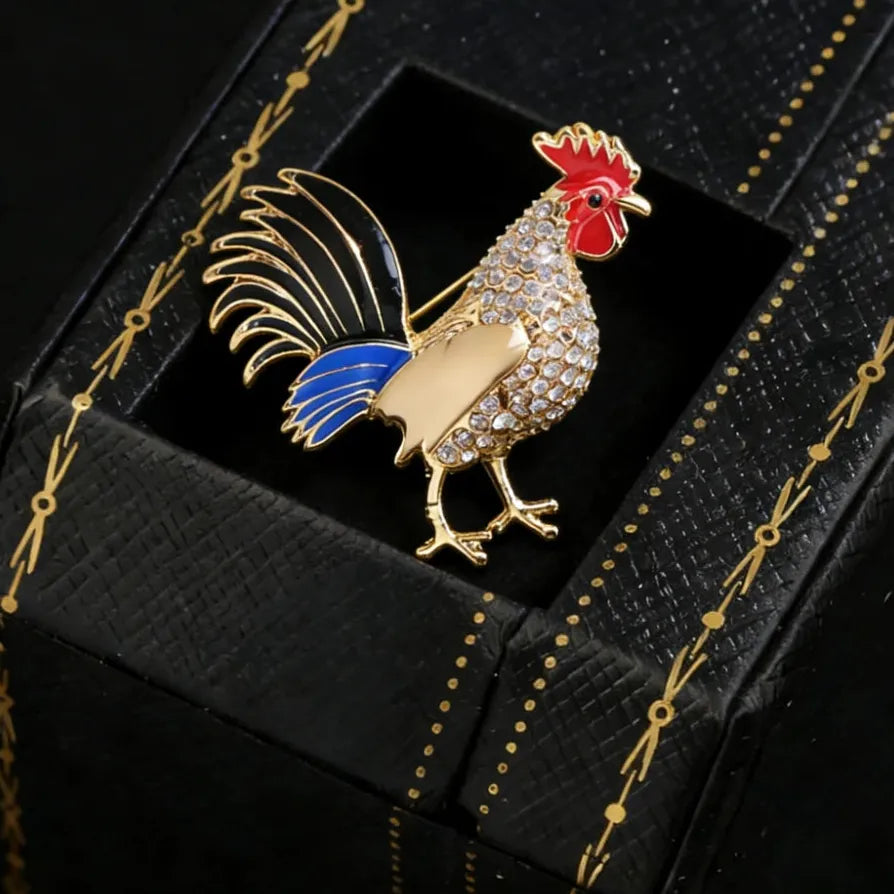 Luxury Classic Rooster Brooch Jewelry Gift for Men and Women