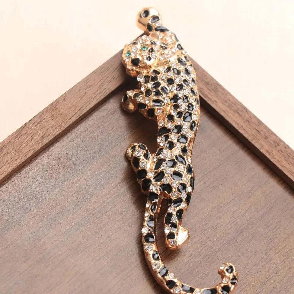 Vintage Leopard-Print Brooch for Men & Women Wedding Gift Accessory