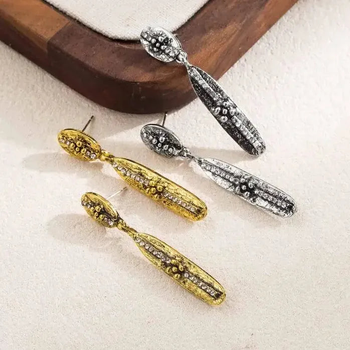 Vintage Geometric Drop Earrings for Women Retro Dangle Fashion Jewelry