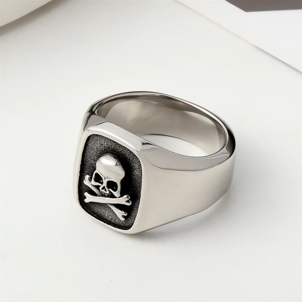 316L Stainless Steel Skull Ring Unisex Biker Punk High Polish Jewelry Gift