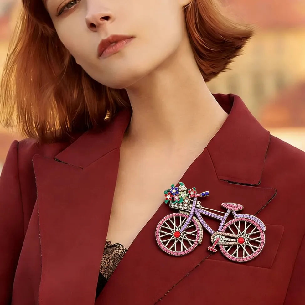 Luxury Classic Bicycle Brooch for Men & Women Elegant Gift Accessory