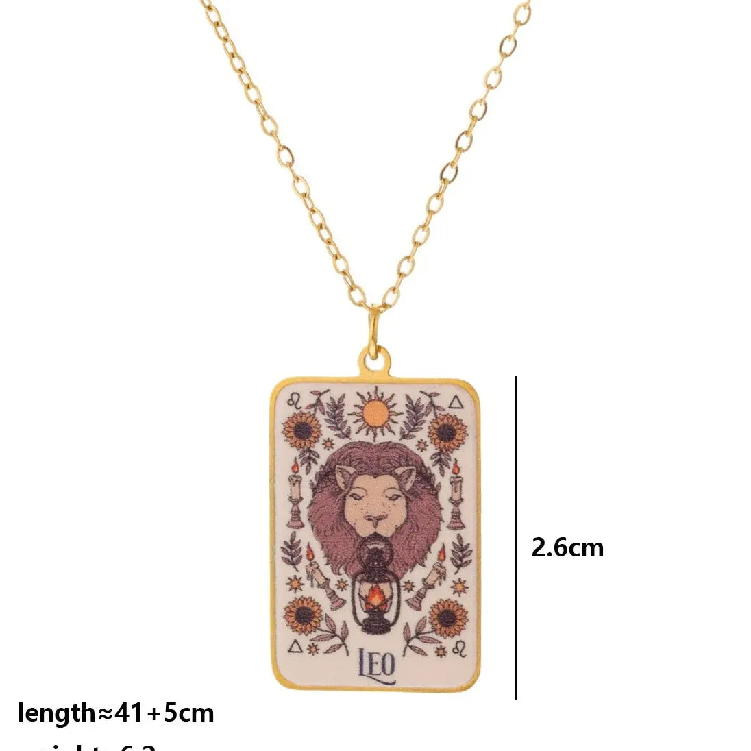 18k Gold Plated Stainless Steel Geometric Pendant Necklace for Women Stylish
