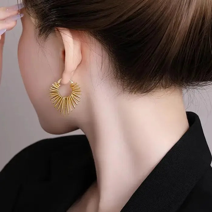 Vintage Geometric Heart Drop Earrings for Women Stylish Statement Jewelry