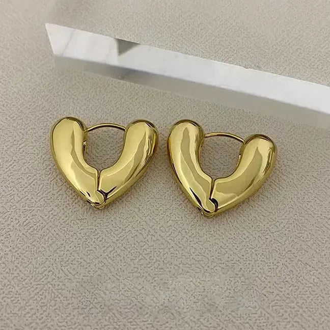 Geometric Hoop Earrings for Women Simple Fashion Gold Silver Huggies Jewelry