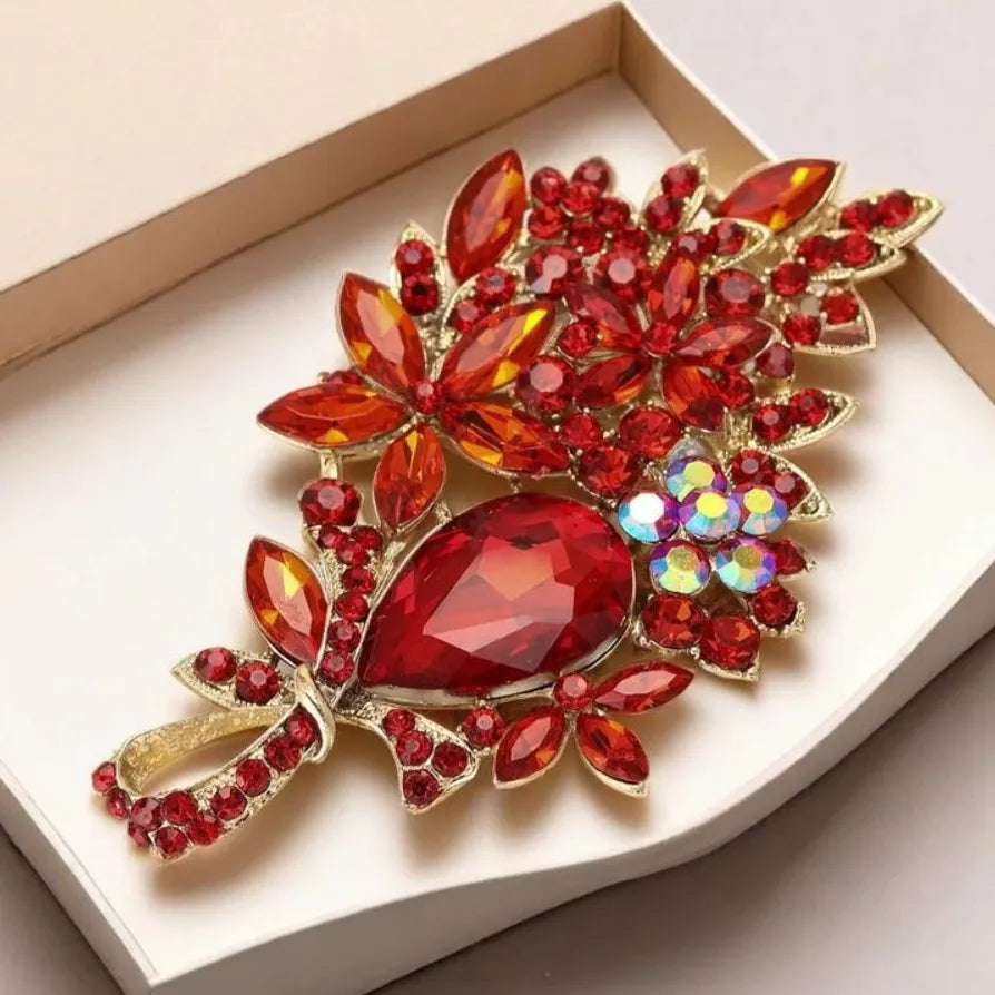 Luxury Floral Classic Brooch Wedding Gift for Men and Women